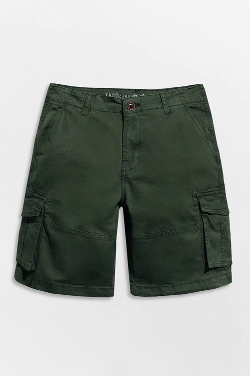 Bermuda Cargo Flex Verde Escuro
