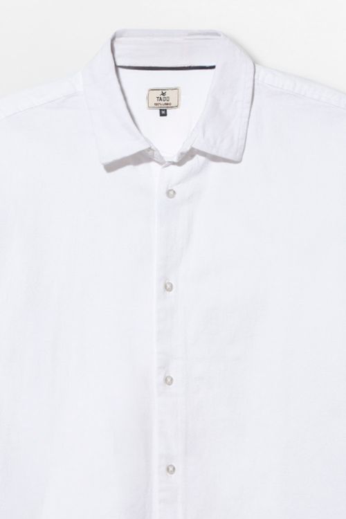 Camisa Linho Manga Curta Premium Branca
