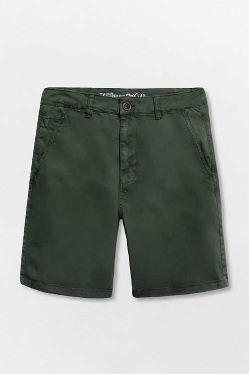 Bermuda Chino New Flex Verde Escuro