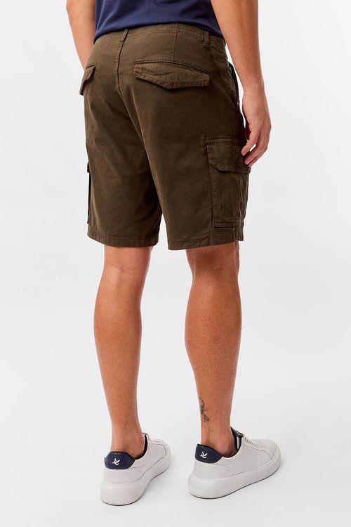Bermuda Cargo Flex Verde Musgo
