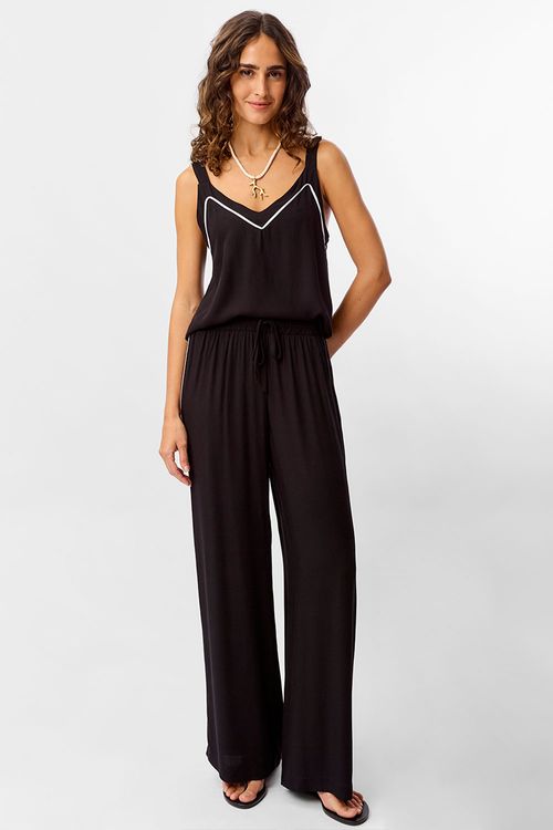 Calça Color Wide Leg Preto