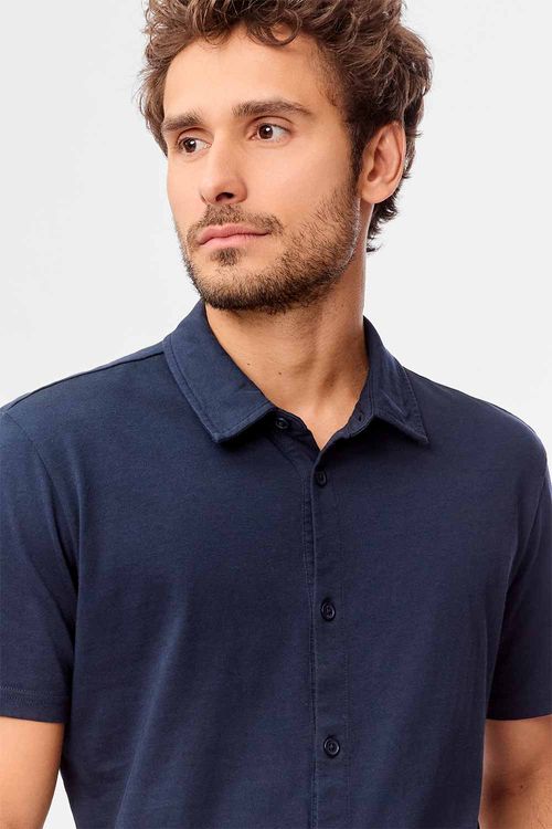 Polo Jersey Premium Azul Marinho