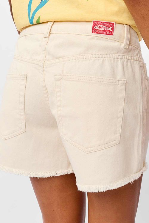 Short Jeans Color Off White