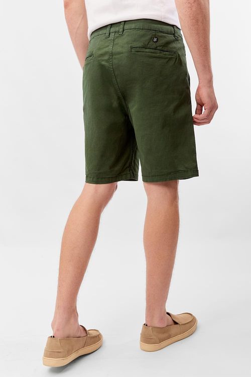 Bermuda Chino New Flex Verde Escuro