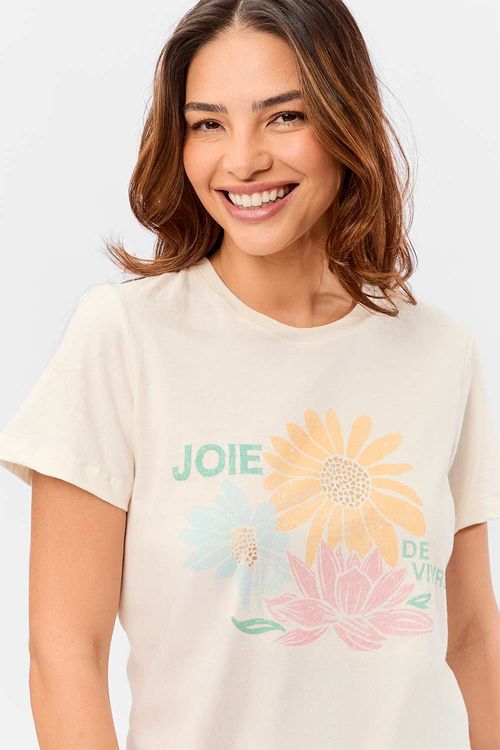 Blusa Estampada Joie De Vivre Off White