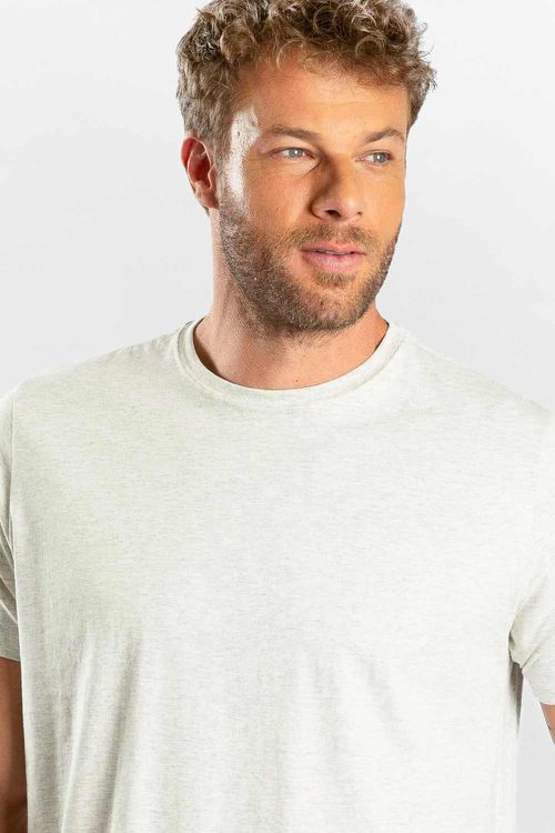 T-Shirt Básica Comfort Mescla Cru