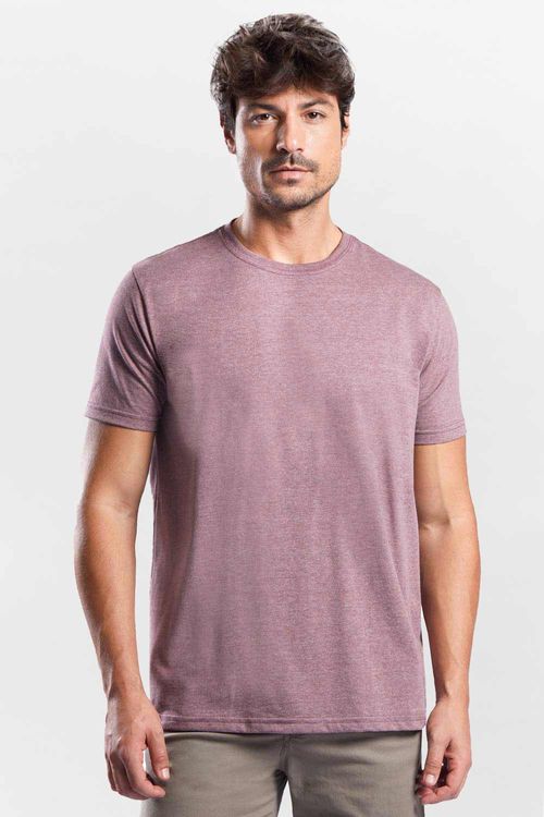 T-Shirt Básica Comfort Mescla Vinho