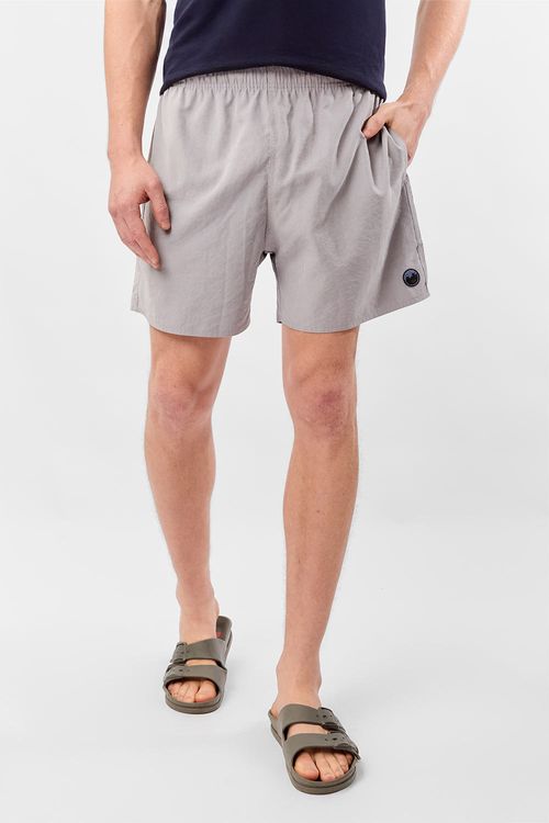 Short Liso Cupro Cinza