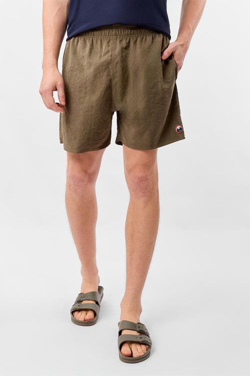 Short Liso Cupro Verde Musgo