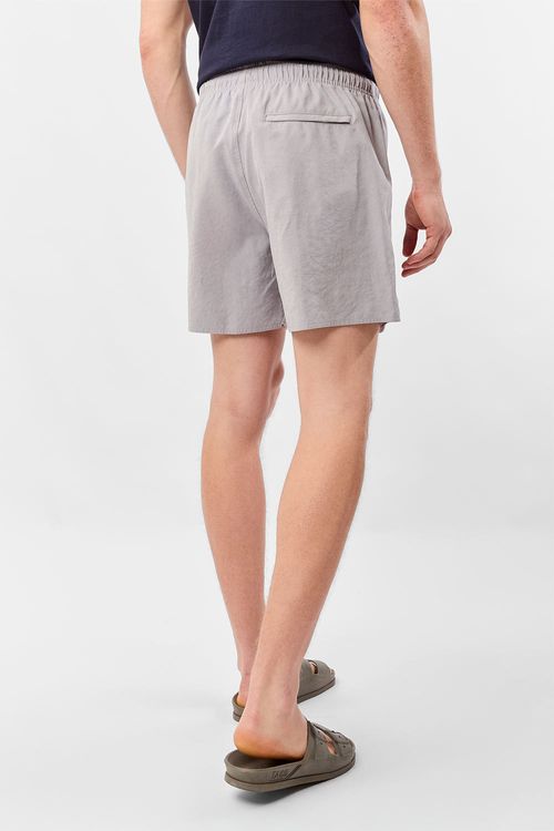 Short Liso Cupro Cinza