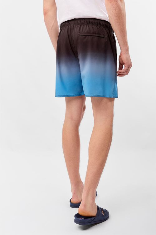 Short Estampado Flex Degradê Azul