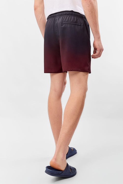 Short Estampado Flex Degradê Vinho