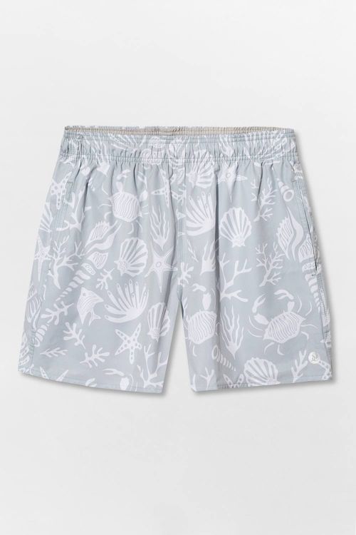 Short Estampado Flex Ocean Cinza