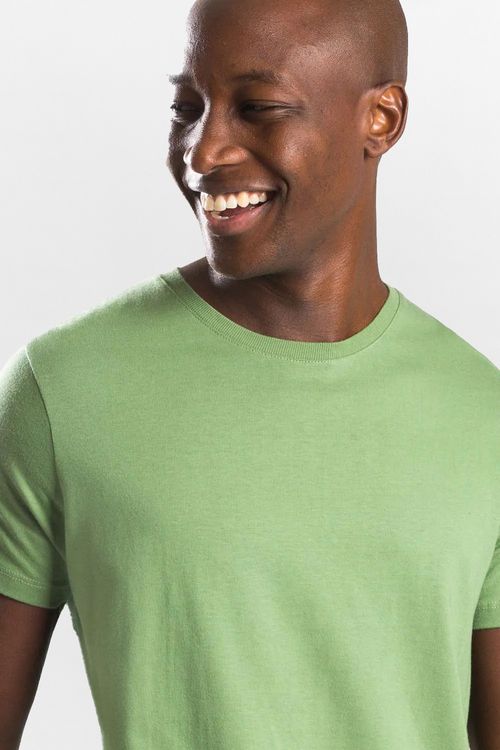 T-Shirt Básica Fit Premium Sem Costura Verde