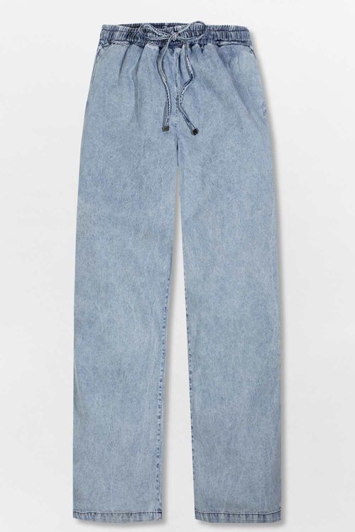 Calça Jeans Wide Leg Destroyer