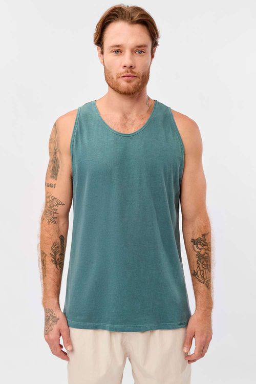 Regata Básica Estonada Verde Escuro