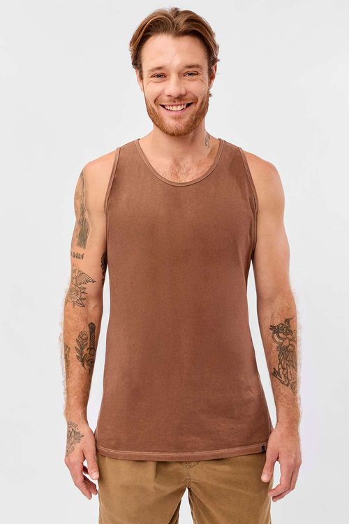 Regata Básica Estonada Marrom