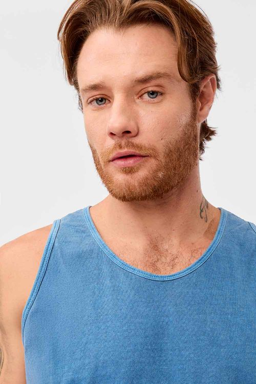 Regata Básica Estonada Azul Petroleo