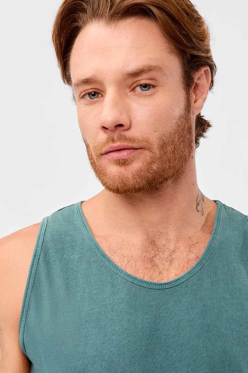 Regata Básica Estonada Verde Escuro