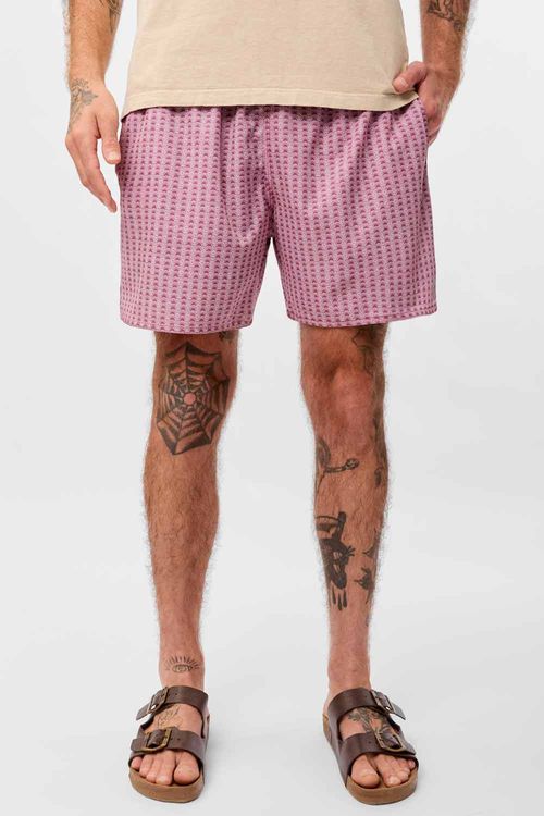 Short Estampado Flex Mini Print Vermelho