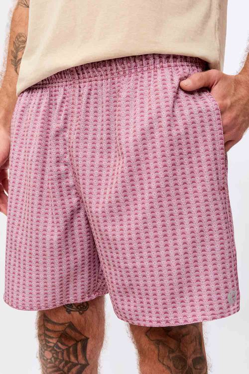 Short Estampado Flex Mini Print Vermelho