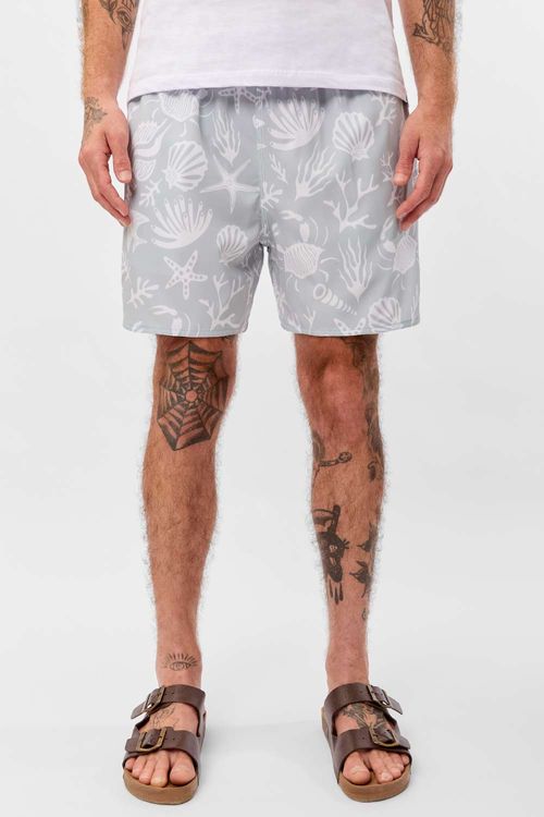 Short Estampado Flex Ocean Cinza