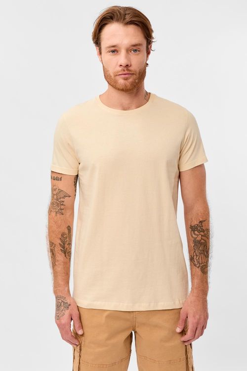 T-Shirt Básica Premium Fit Sem Costuma Off White