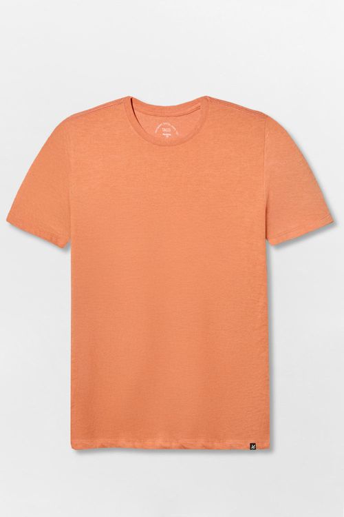 T-Shirt Básica Premium Fit Sem Costura Laranja