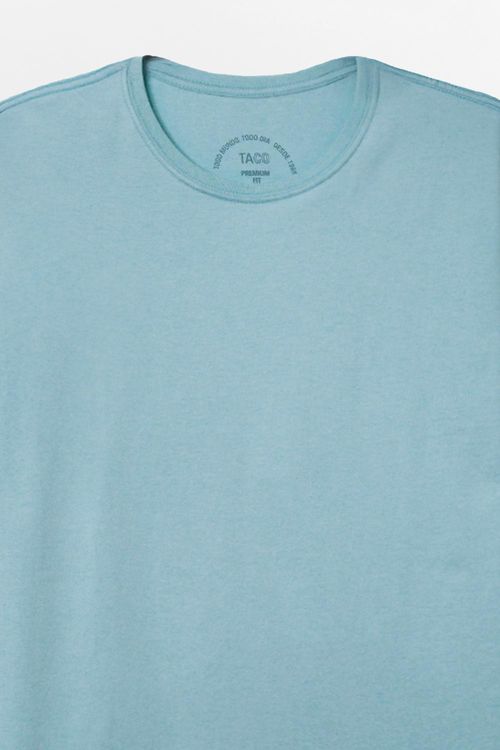 T-Shirt Básica Premium Fit Sem Costura Azul Clara