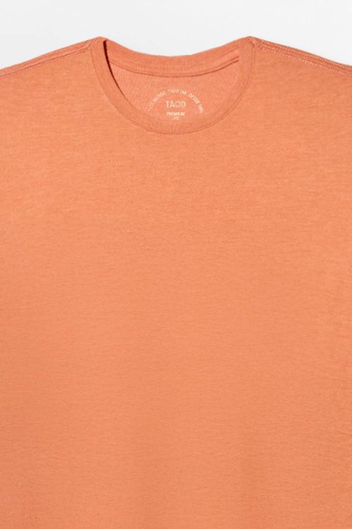T-Shirt Básica Premium Fit Sem Costura Laranja