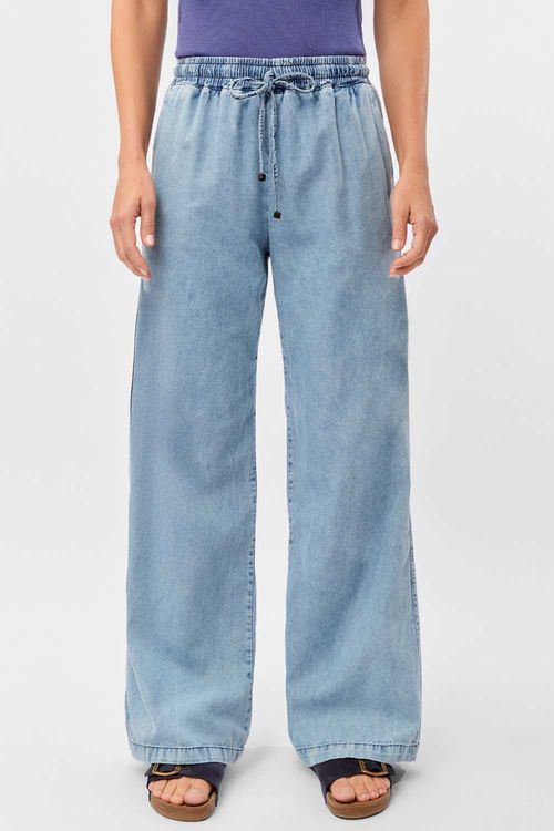Calça Jeans Wide Leg Destroyer