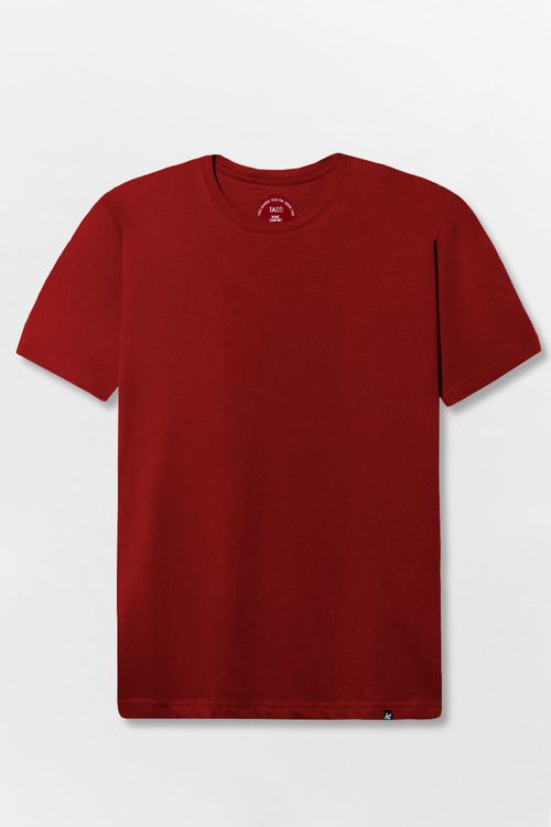 T-Shirt Básica Comfort Vermelha Escura
