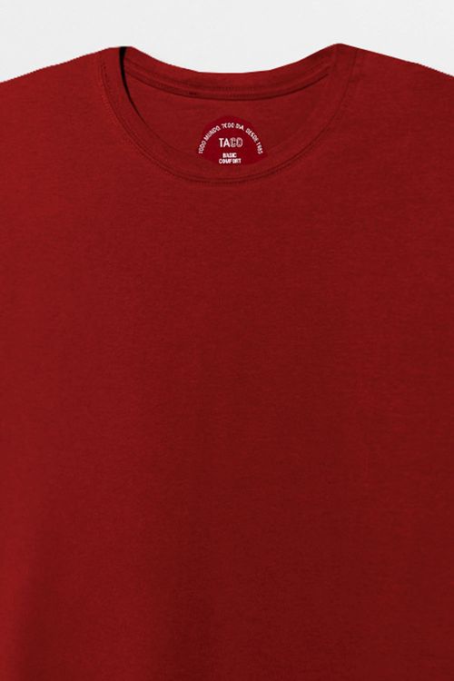 T-Shirt Básica Comfort Vermelha Escura