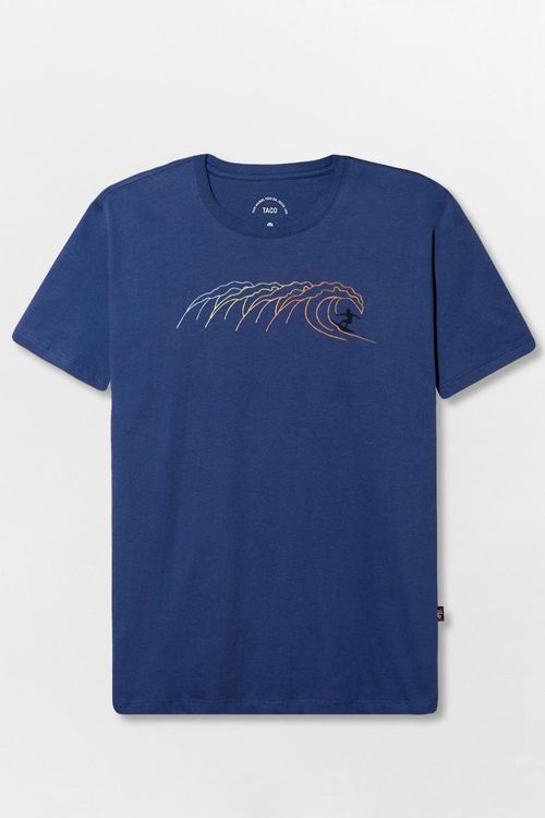 T-Shirt Estampada Revelo Onda Azul Jeans