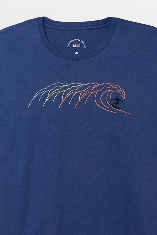 T-Shirt Estampada Revelo Onda Azul Jeans