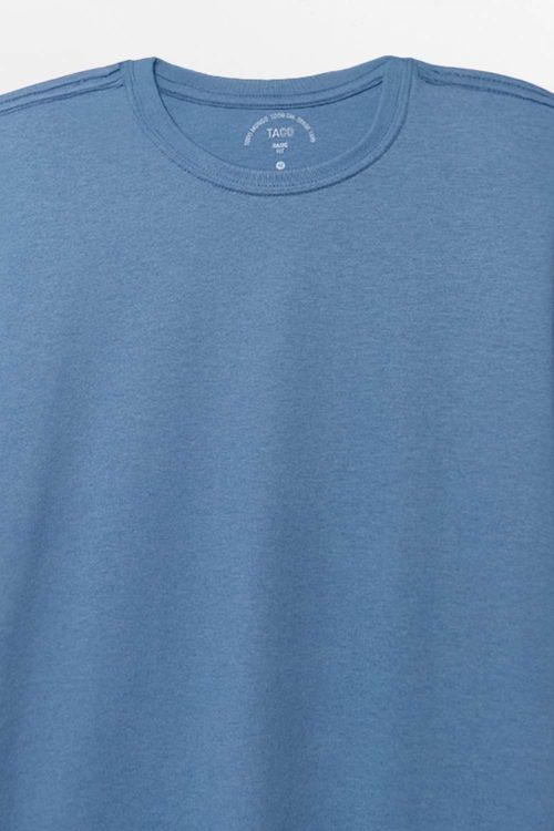 T-Shirt Básica Fit Azul Jeans
