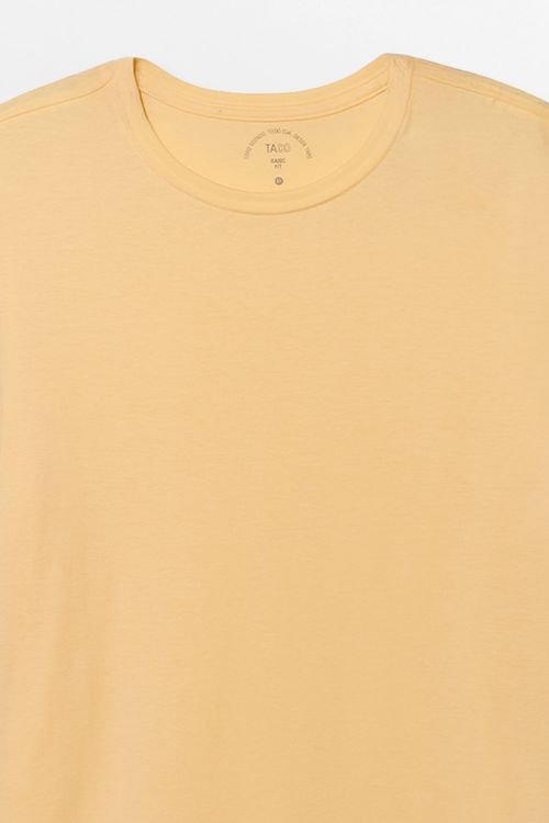 T-Shirt Básica Fit Amarela Clara