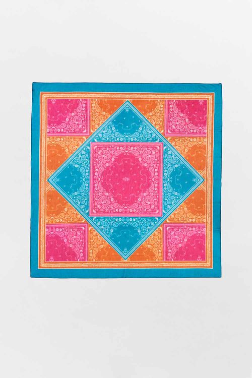 Lenço Multicolorido Azul