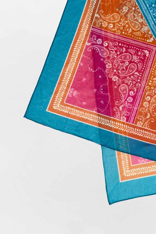 Lenço Multicolorido Azul