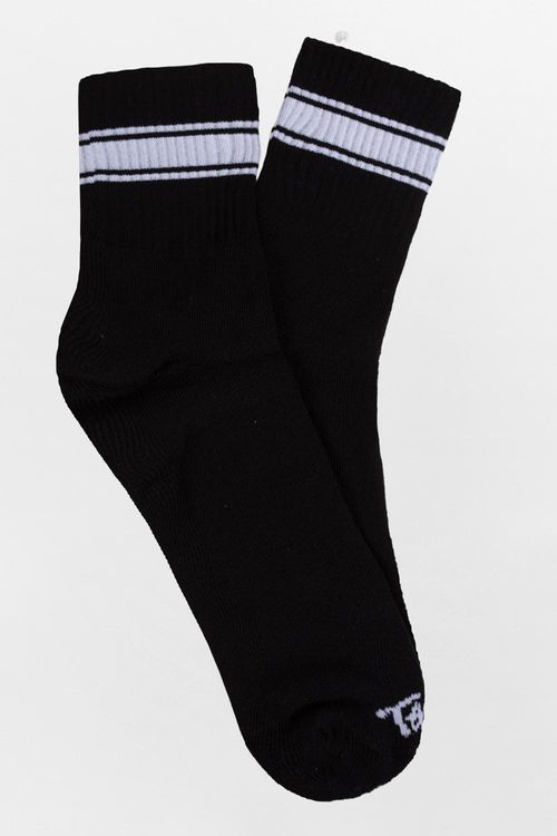 Meia Cano Longo Faixa Preta