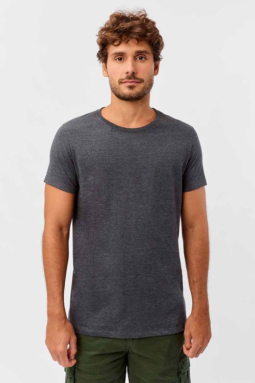 T-Shirt Básica Premium Fit Sem Costura Grafite
