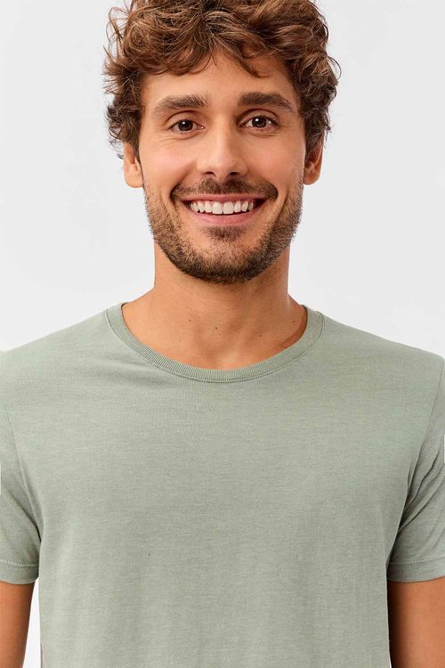 T-Shirt Básica Premium Fit Sem Costura Verde Clara