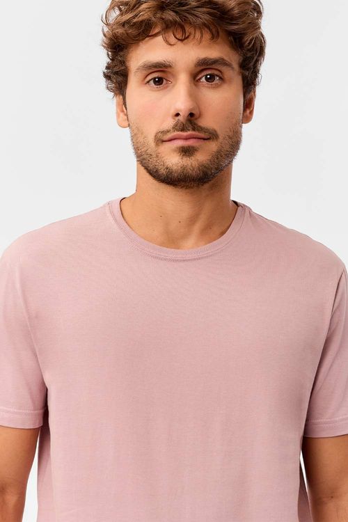 T-Shirt Básica Comfort Rosa Clara