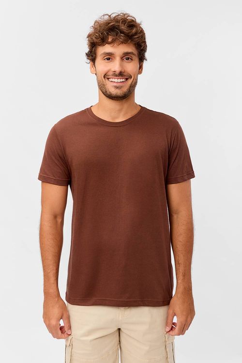 T-Shirt Básica Fit Marrom