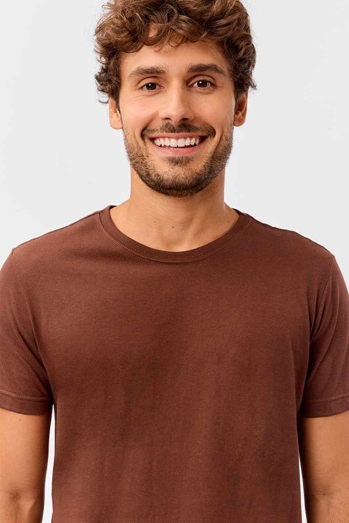 T-Shirt Básica Fit Marrom