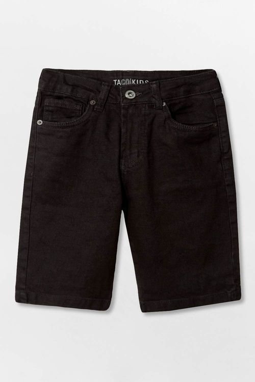 Bermuda Jeans Infantil Flex Black