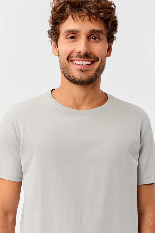 T-Shirt Básica Fit Cinza