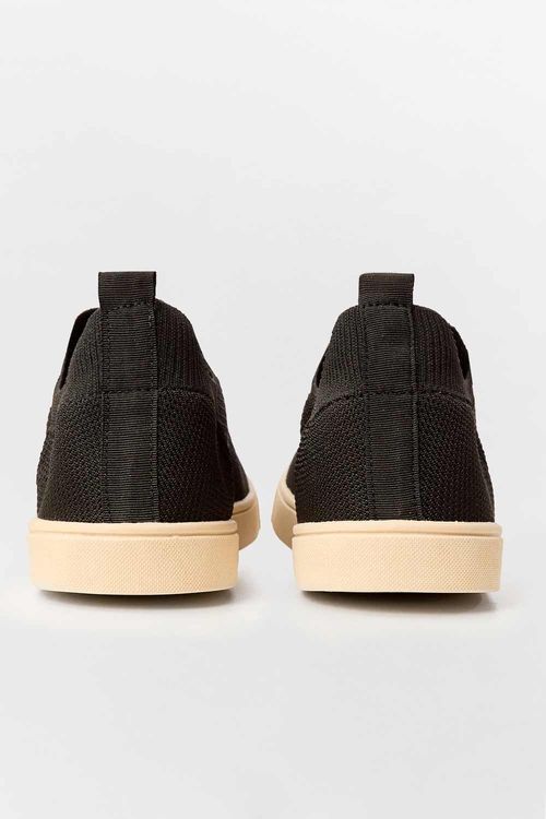 Tênis Knit Cadarço Preto