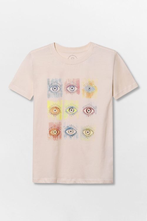 Blusa Estampada Eye Off White