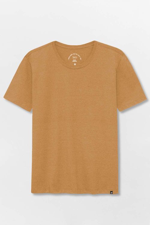 T-Shirt Básica Mescla Comfort Mostarda